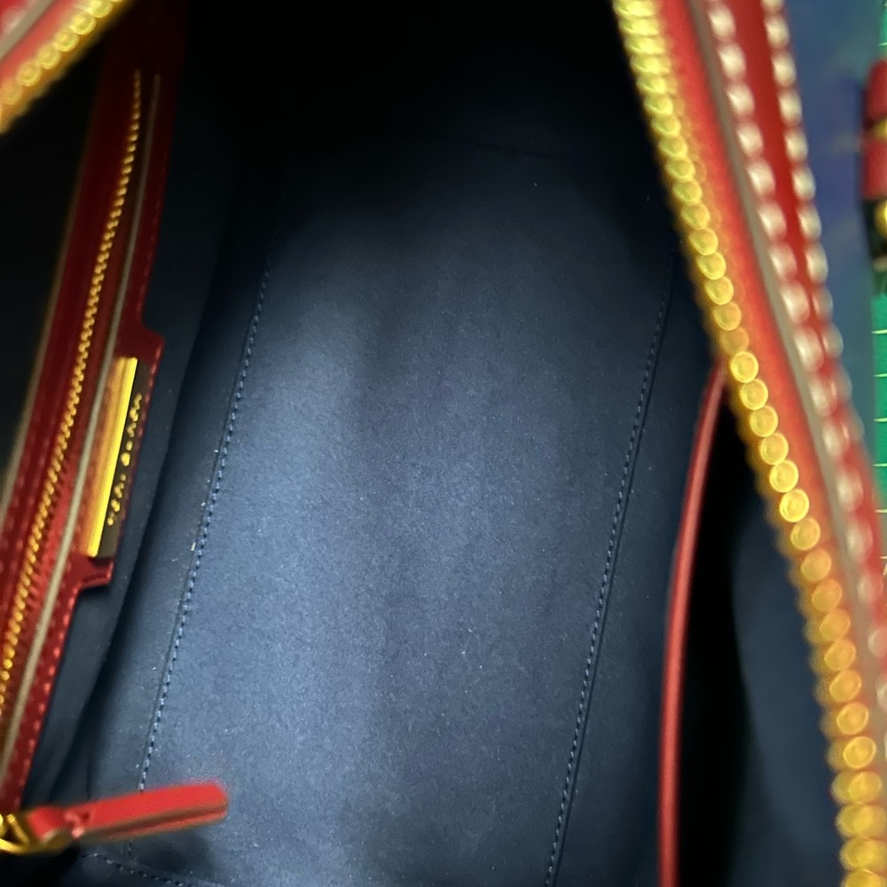 Tory Burch T Monogram Color Block Barrel Bag - Picture 9 of 16